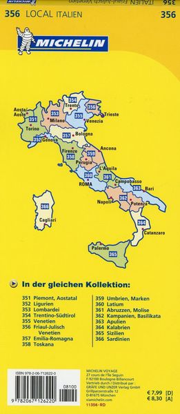Michelin Lokalkarte Friaul - Julisch Venetien 1 : 200 000