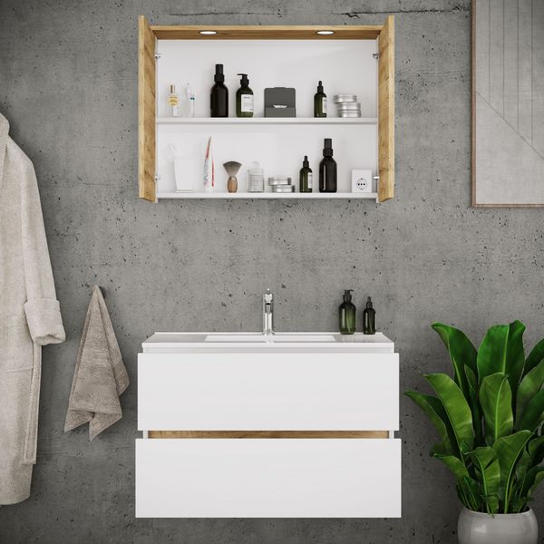 Produktbild: 3 tlg. Badm&ouml;bel-Set mit Waschbecken Cosila-I 81 cm