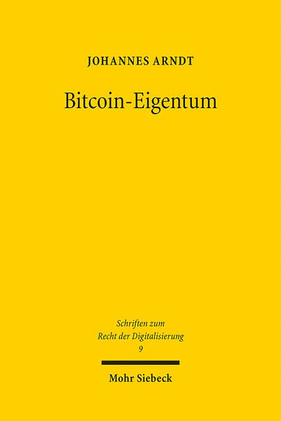 Produktbild: Arndt, J: Bitcoin-Eigentum