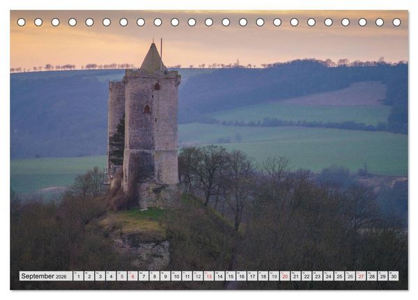 Produktbild: Willkommen im Burgenlandkreis (Tischkalender 2026 DIN A5 quer), CALVENDO Monatskalender
