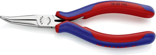 Knipex 35 82 145 Elektronik- u. Feinmechanik Flachrundzange 45° gebogen 145mm