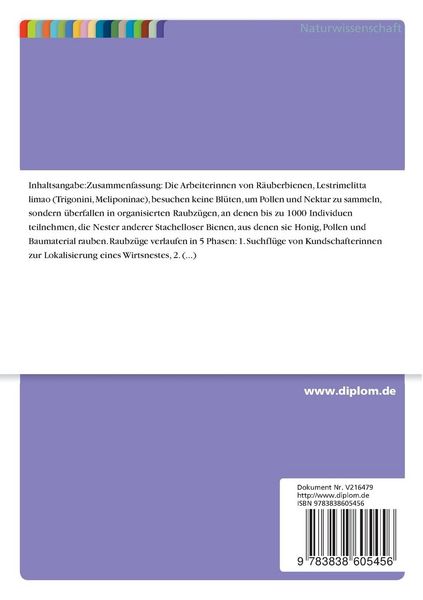 Produktbild: Die Kleptoparasitische Neotropische Biene Lestrimelitta limao