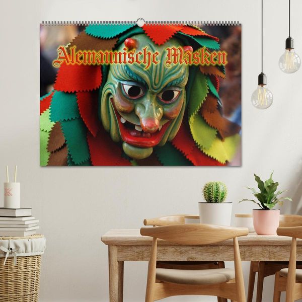 Produktbild: Alemannische Masken (Wandkalender 2026 DIN A2 quer), CALVENDO Monatskalender