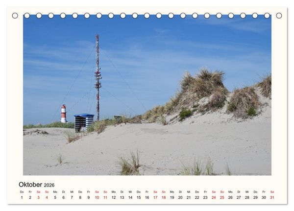 Produktbild: Borkum - Ruhig inmitten der Wogen (Tischkalender 2026 DIN A5 quer), CALVENDO Monatskalender