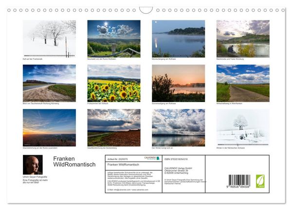Produktbild: Franken WildRomantisch (Wandkalender 2026 DIN A3 quer), CALVENDO Monatskalender