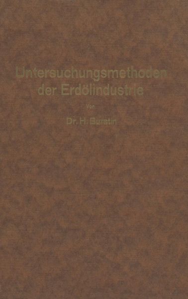 Produktbild: Untersuchungsmethoden der Erd&ouml;lindustrie