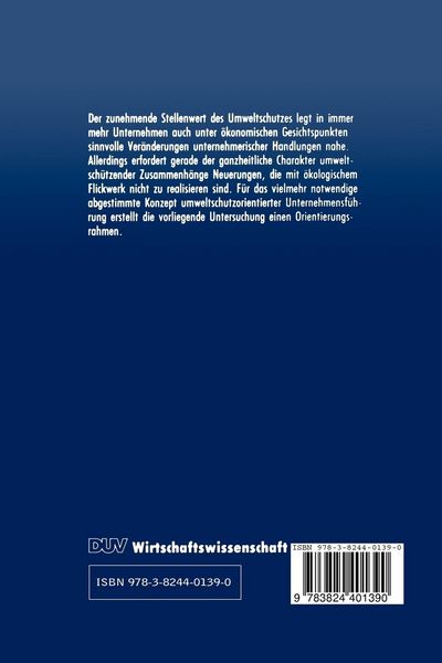 Produktbild: Umweltschutz und Unternehmensf&uuml;hrung