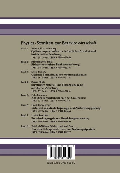 Produktbild: Entscheidungsregeln zur Abweichungsauswertung