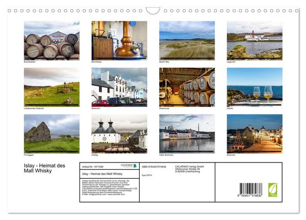 Produktbild: Islay - Heimat des Malt Whisky (Wandkalender 2026 DIN A3 quer), CALVENDO Monatskalender