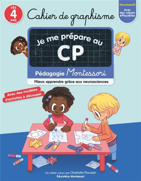 Produktbild: Je Me Prepare Au CP - Cahier de Graphisme - Pedagogie Montessori - Mieux Apprendre Grace Aux Neurosc