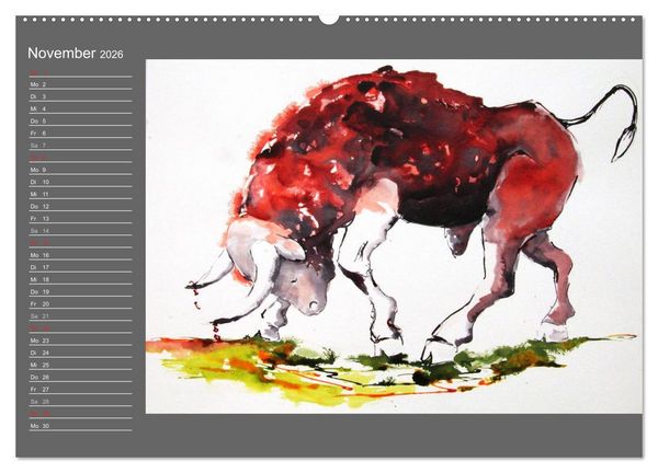 Produktbild: Sternbild Stier (hochwertiger Premium Wandkalender 2026 DIN A2 quer), Kunstdruck in Hochglanz