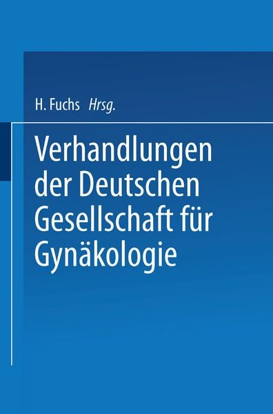 Produktbild: Verhandlungen der Deutschen Gesellschaft f&uuml;r Gyn&auml;kologie