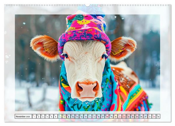 Produktbild: Haute Kuh-ture f&uuml;r das Rind von Welt! Modische K&uuml;he voll im Trend (Wandkalender 2026 DIN A2 quer), CALVENDO Monatskalender
