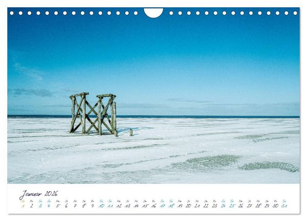 Produktbild: Nordfriesland - weiter Horizont, faszinierende Natur, idyllische St&auml;dte (Wandkalender 2026 DIN A4 quer), CALVENDO Monatskalender