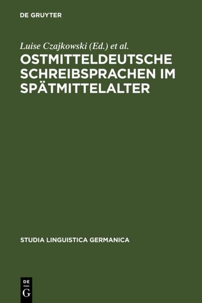Produktbild: Ostmitteldeutsche Schreibsprachen im Sp&auml;tmittelalter