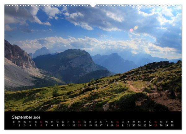 Produktbild: Idyllische Dolomiten (hochwertiger Premium Wandkalender 2026 DIN A2 quer), Kunstdruck in Hochglanz
