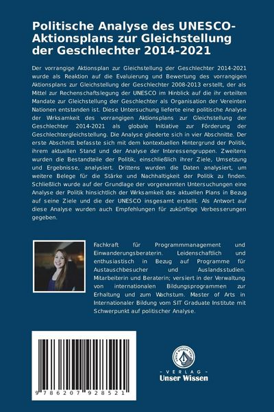 Produktbild: Politische Analyse des UNESCO-Aktionsplans zur Gleichstellung der Geschlechter 2014-2021