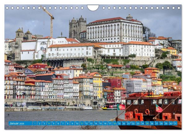 Produktbild: Porto & das Douro-Tal (Wandkalender 2026 DIN A4 quer), CALVENDO Monatskalender