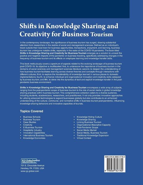 Produktbild: Shifts in Knowledge Sharing and Creativity for Business Tourism