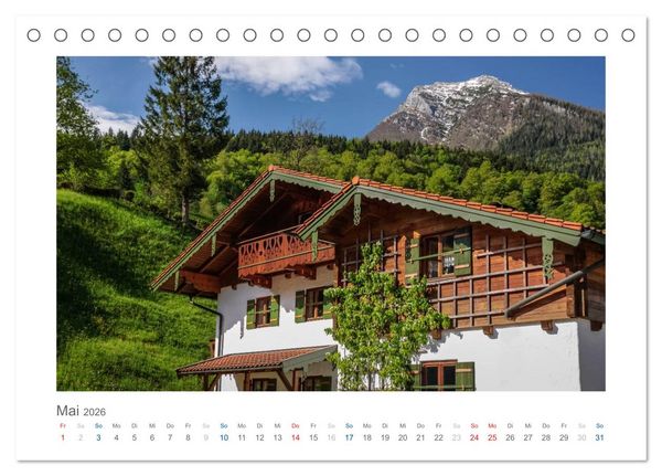 Produktbild: Berchtesgadener Alpen - Land von Watzmann und K&ouml;nigssee (Tischkalender 2026 DIN A5 quer), CALVENDO Monatskalender