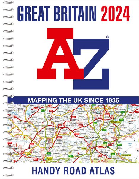Produktbild: A-Z Maps: Great Britain A-Z Handy Road Atlas 2024 (A5 Spiral