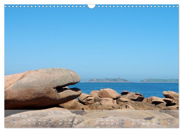 Produktbild: BRETAGNE La C&ocirc;te de granit rose (Calendrier mural 2026 DIN A3 vertical), CALVENDO calendrier mensuel