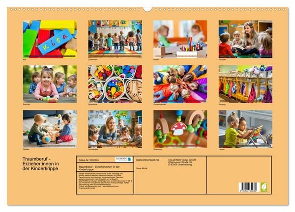 Produktbild: Traumberuf - Erzieher:innen in der Kinderkrippe (Wandkalender 2026 DIN A2 quer), CALVENDO Monatskalender