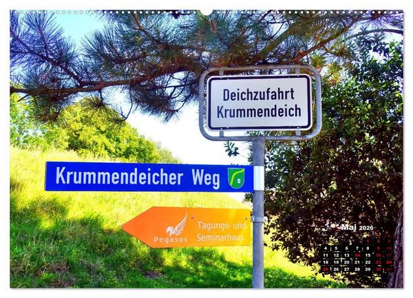 Produktbild: Krummendeich - Dorfidylle an der Elbe (hochwertiger Premium Wandkalender 2026 DIN A2 quer), Kunstdruck in Hochglanz
