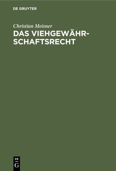 Produktbild: Das Viehgew&auml;hrschaftsrecht