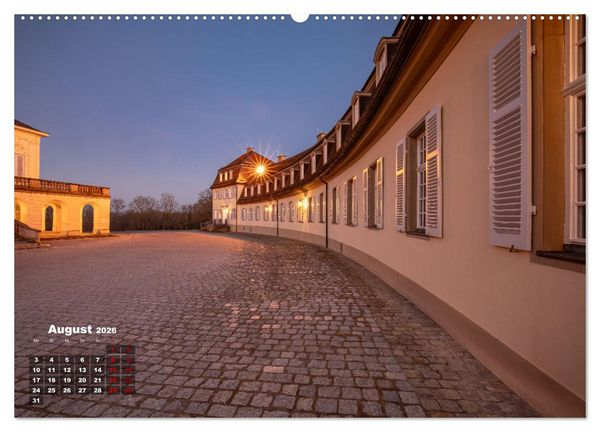 Produktbild: Schloss Solitude bei Tag und bei Nacht (hochwertiger Premium Wandkalender 2026 DIN A2 quer), Kunstdruck in Hochglanz