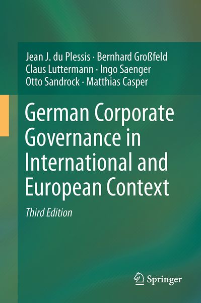 Produktbild: German Corporate Governance in International and European Context
