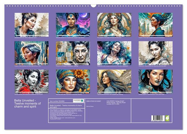 Produktbild: Bella Unveiled - Twelve moments of charm and spirit (Wall Calendar 2026 DIN A2 landscape), CALVENDO 12 Month Wall Calendar