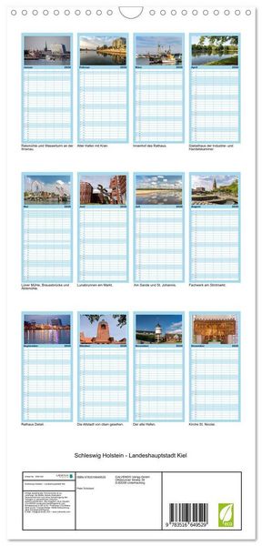 Produktbild: Familienplaner 2026 - Schleswig Holstein - Landeshauptstadt Kiel mit 5 Spalten (Wandkalender, 21 x 45 cm) CALVENDO