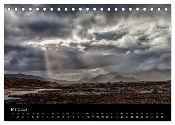 Produktbild: Island &ndash; Wunder aus Wasser (Tischkalender 2026 DIN A5 quer), CALVENDO Monatskalender