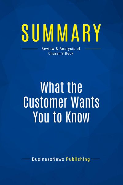 Produktbild: Summary: What the Customer Wants You to Know