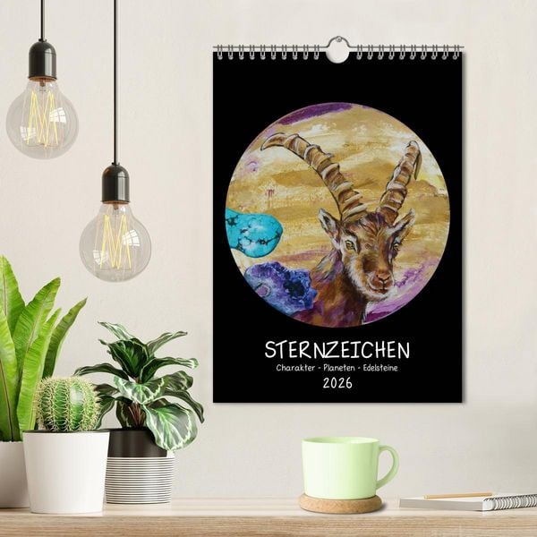 Produktbild: Sternzeichen - Charakter - Planeten - Edelsteine (Wandkalender 2026 DIN A4 hoch), CALVENDO Monatskalender