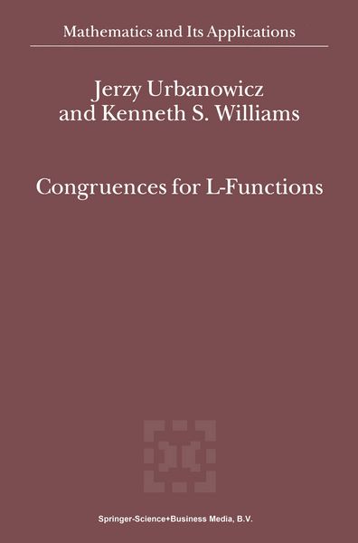 Produktbild: Congruences for L-Functions