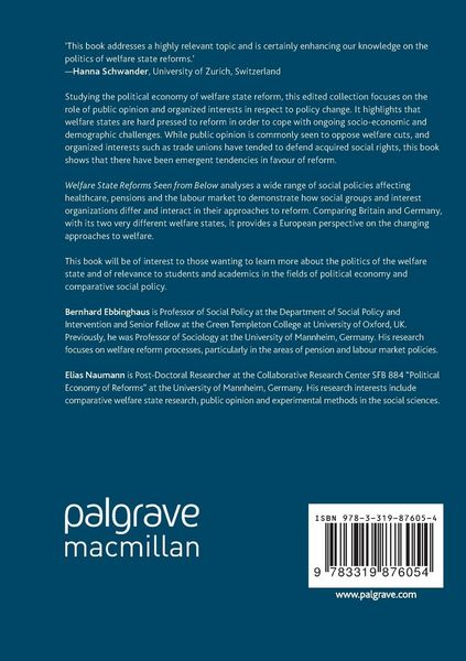 Produktbild: Welfare State Reforms Seen from Below