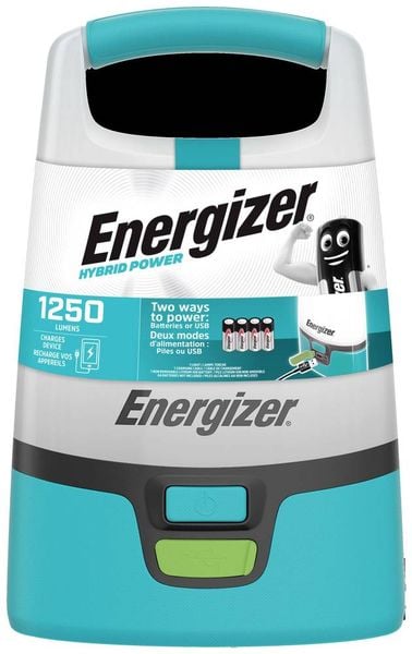 Produktbild: Energizer E304157500 Hybrid Powered LED Camping-Laterne 1250 lm akkubetrieben, batteriebetrieben T&uuml;rkis, Schwarz
