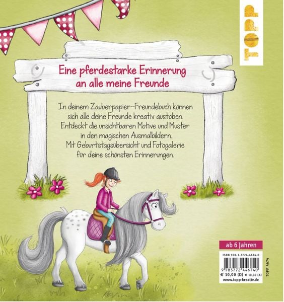 Mein Zauberpapier Freundebuch Süße Pferde