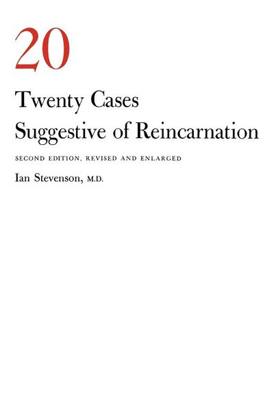 Produktbild: Twenty Cases Suggestive of Reincarnation