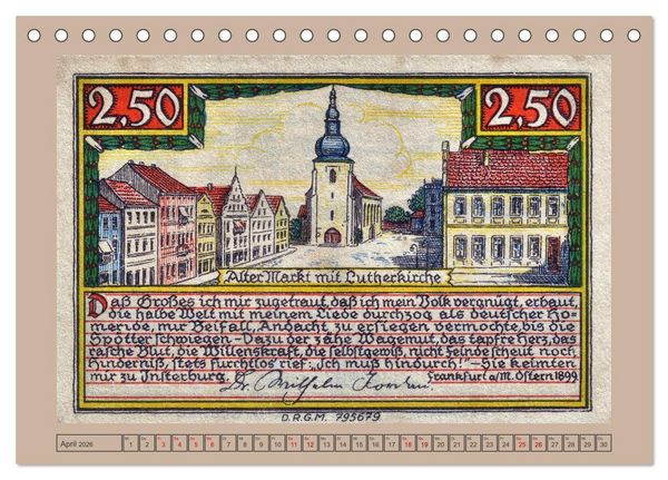 Produktbild: Gruss aus Insterburg - Historische Stadtansichten (Tischkalender 2026 DIN A5 quer), CALVENDO Monatskalender