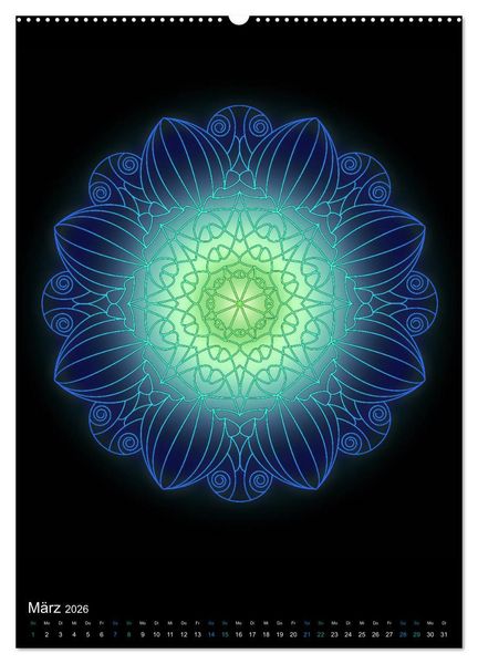 Produktbild: Mandala-Kalender 2026 (Wandkalender 2026 DIN A2 hoch), CALVENDO Monatskalender
