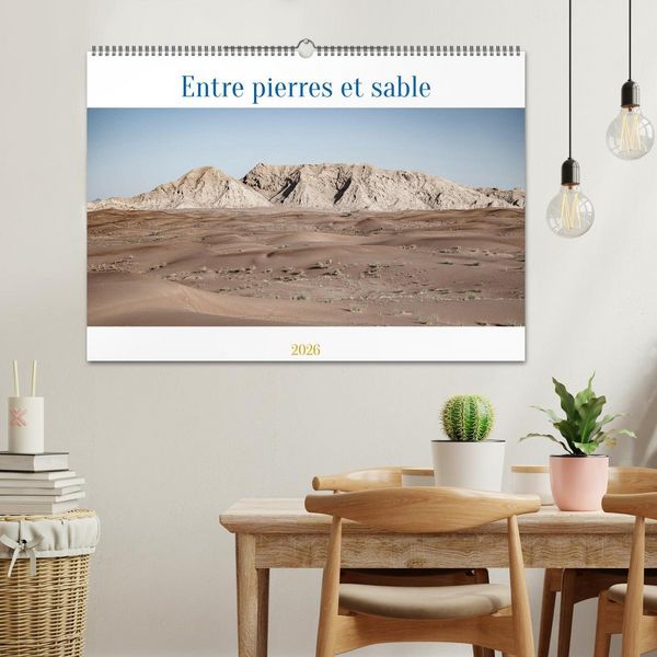Produktbild: Entre pierres et sable (Calendrier mural 2026 DIN A2 vertical), CALVENDO calendrier mensuel