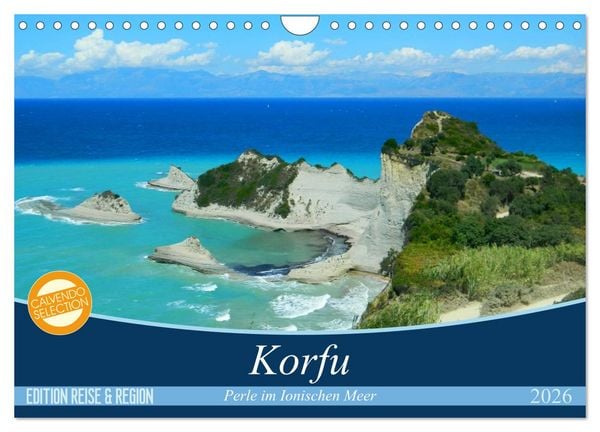 Produktbild: Korfu, Perle im Ionischen Meer (Wandkalender 2026 DIN A4 quer), CALVENDO Monatskalender