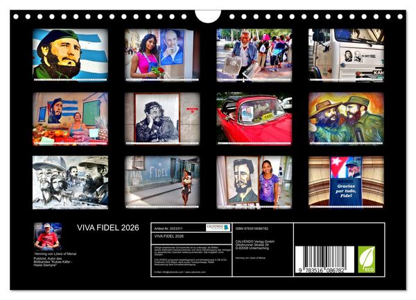 Produktbild: VIVA FIDEL 2026 (Wandkalender 2026 DIN A4 quer), CALVENDO Monatskalender