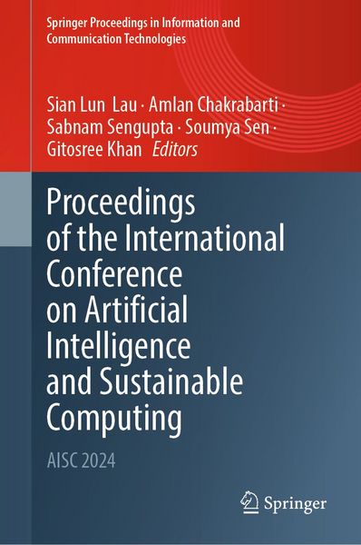 Produktbild: Proceedings of the International Conference on Artificial Intelligence and Sustainable Computing