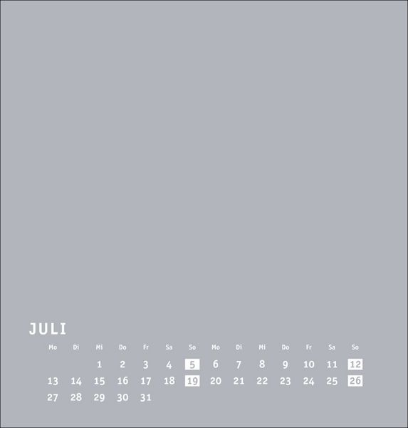 Produktbild: Premium-Bastelkalender silbergrau mittel 2026