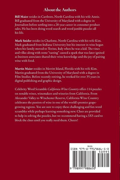 Produktbild: Celebrity Word Scramble California Wine Country