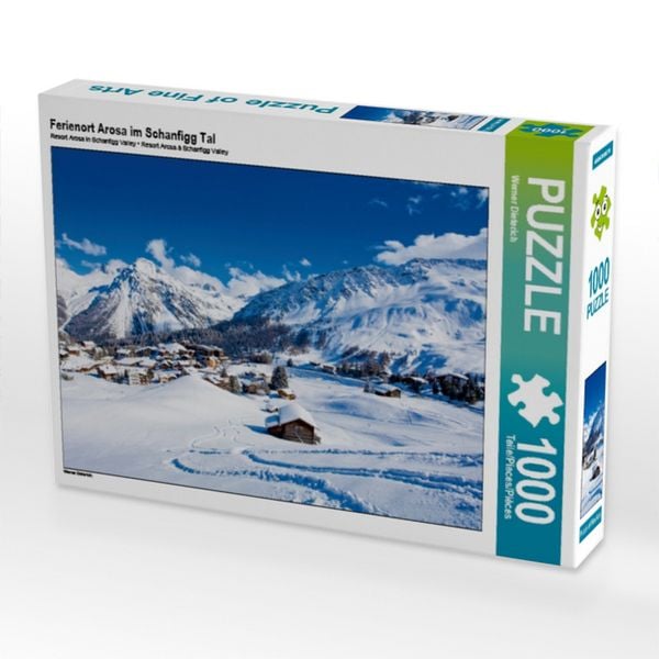 Produktbild: CALVENDO Puzzle Ferienort Arosa im Schanfigg Tal | 1000 Teile Lege-Gr&ouml;&szlig;e 64x48cm Foto-Puzzle f&uuml;r gl&uuml;ckliche Stunden